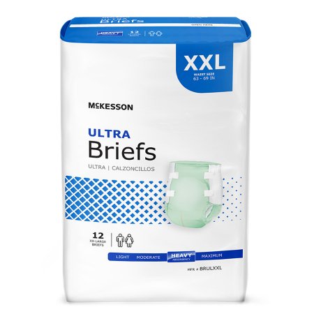 McKesson Ultra Unisex Adult Brief: 2X-LARGE, Heavy Absorbency