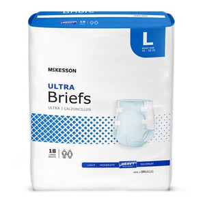 McKesson Ultra Unisex Adult Brief- LARGE, Heavy Absorbency