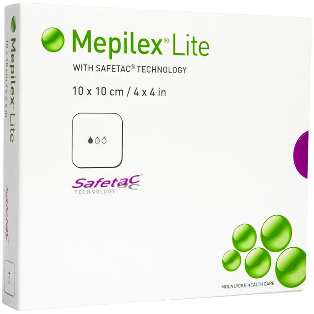 Mepilex Lite Foam Dressing 4x4 Box of 5