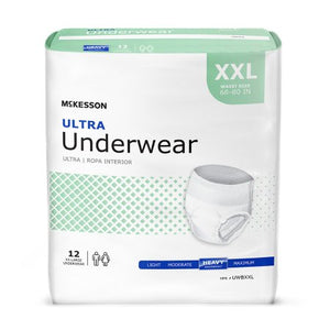 Unisex Adult Absorbent Underwear McKesson Ultra Pull On with Tear Away Seams-2X-LARGE