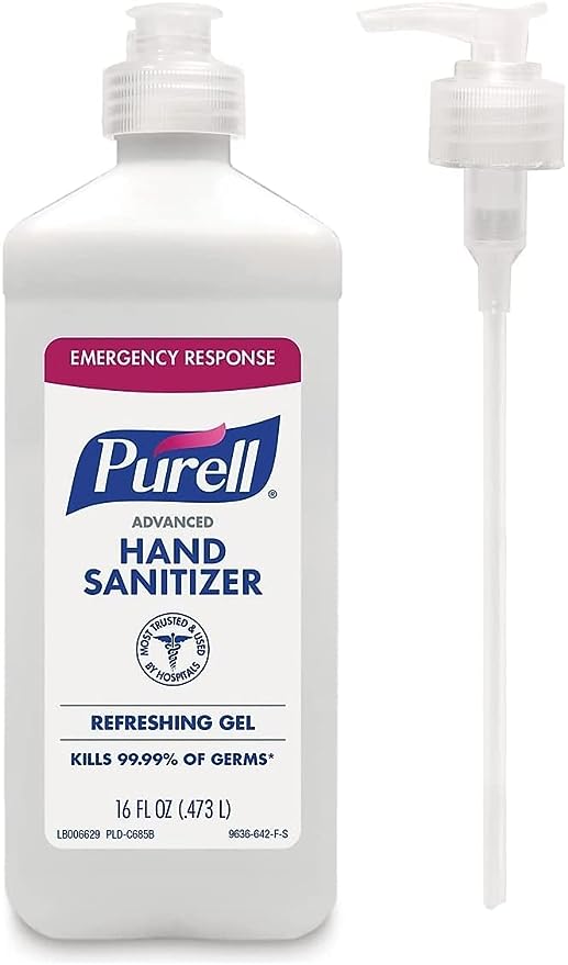 Purell Advanced Instant Hand Sanitizer, 16 Oz Pump Bottle