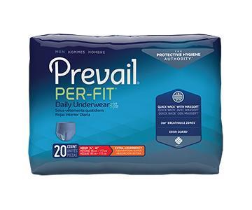 Prevail Per-Fit for Men Protective Underwear - Extra Absorbency - White