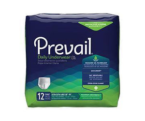 Prevail Protective Underwear - Maximum Absorbency - Unisex - White